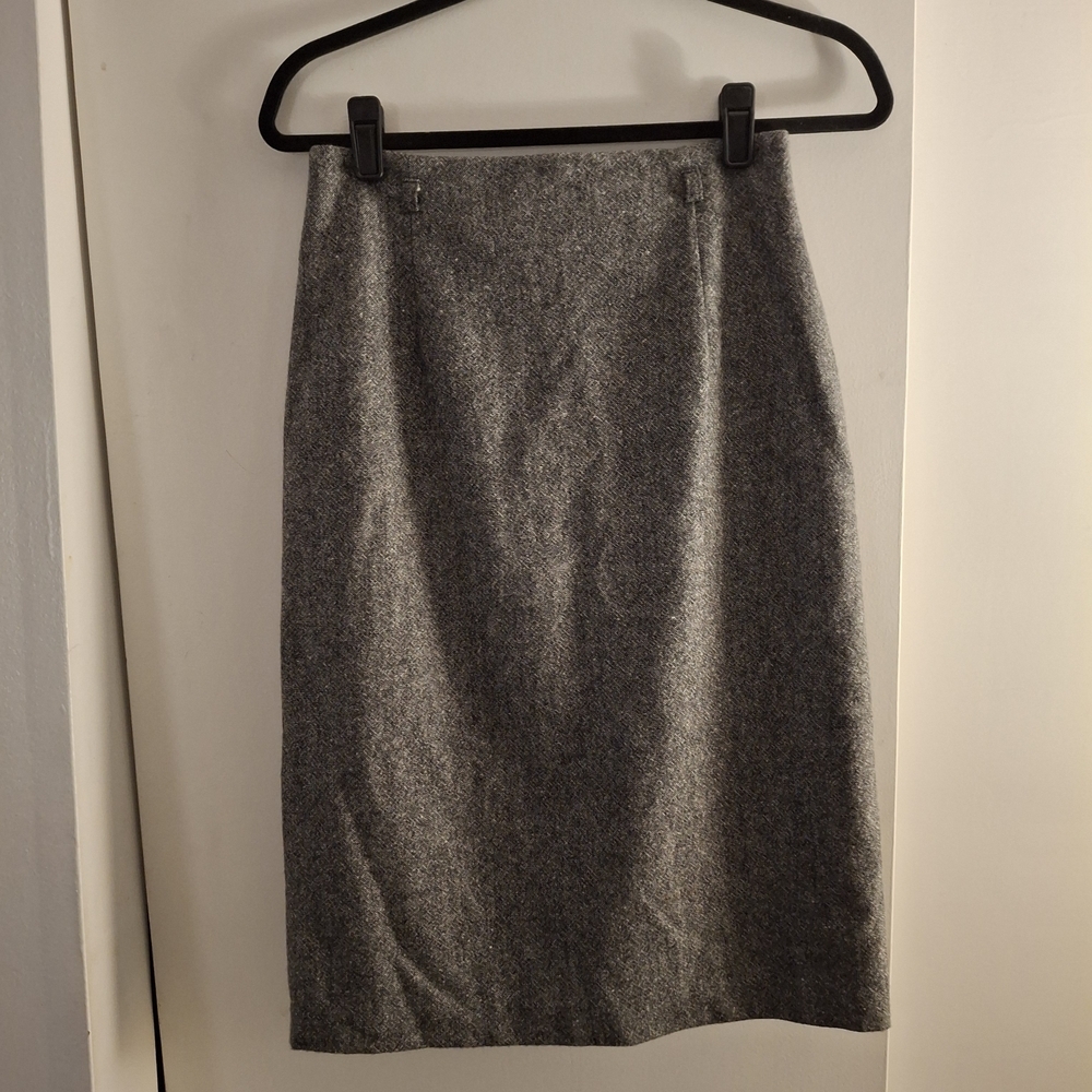 Simons Women's Elegant Gray Wool Pencil Skirt